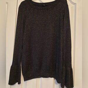 Icône by Simons Black Metallic Lurex Sweater